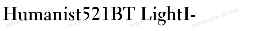 Humanist521BT LightI字体转换